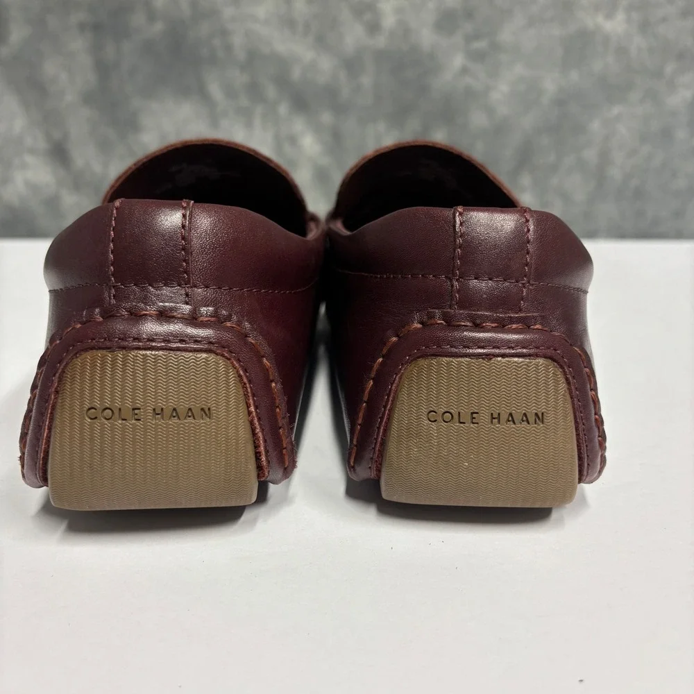 Cole Haan Grand Laser Penny Driver Loafers Mens 11 Brown Leather Preppy Casual